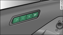 Дверь со стороны водителя: кнопки запоминающего устройства для функции памяти