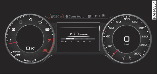 Obr. 9 Klasické zobrazení (Audi virtual cockpit)