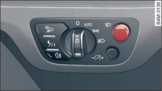 Abb. 17 Instrumententafel: Knopf für Head-up Display