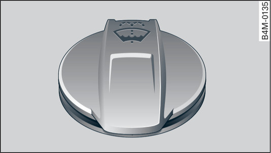 Fig. 316 Engine compartment: Cap of windscreen washer container