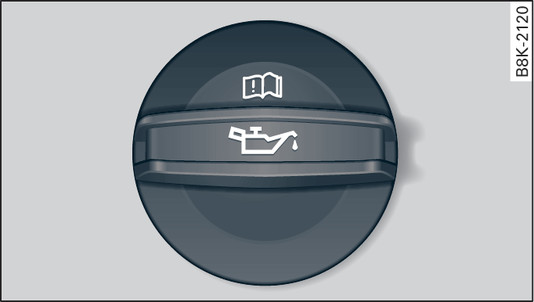 Fig. 312 Engine compartment: Engine oil filler cap