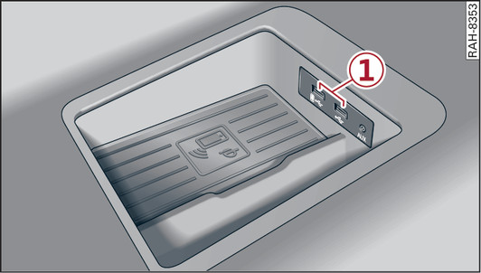 Fig. 217 Audi phone box with connections