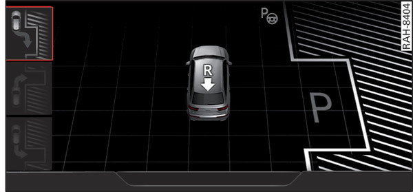 Fig. 189 Infotainment system: Prompt to continue reversing