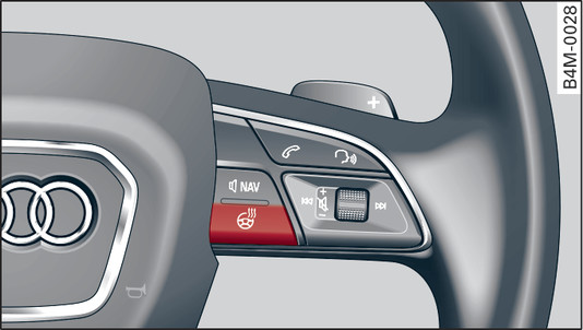 Fig. 102Volante: Tecla para la calefacción del volante