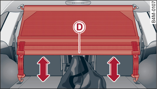 Fig. 91Detrás del respaldo: Desplazar la red de separación