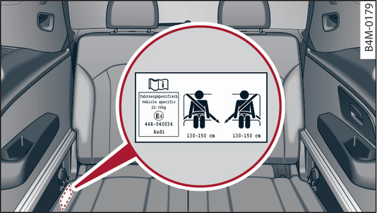 Fig. 272Etiqueta en el asiento trasero de la tercera fila