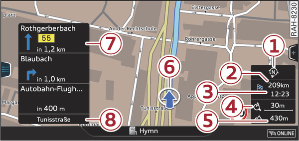 Fig. 236Ejemplo: Mapa estándar con el cursor desactivado