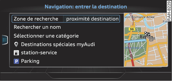 Fig. 232 Entrée d une destination spéciale