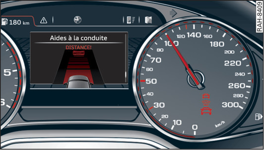 Fig. 137 Combiné d instruments  intervention du conducteur requise