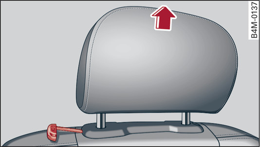 Fig. 73Sedile posteriore: smontaggio del poggiatesta