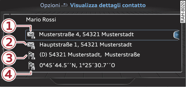 Fig. 231Possibili contatti della rubrica