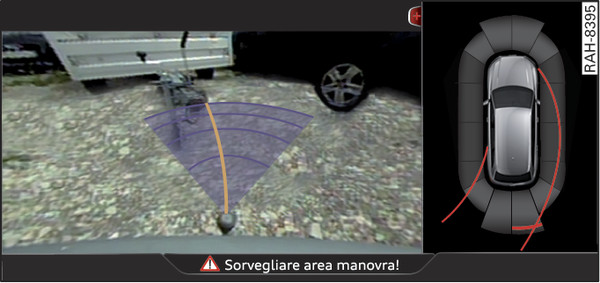 Fig. 173Sistema di infotainment: vista rimorchio