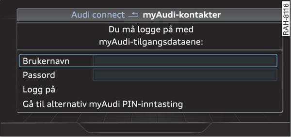 Bilde 226Logge på myAudi