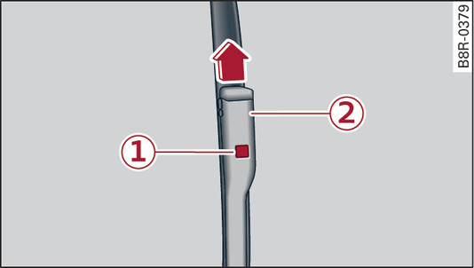 Fig. 56Tirar as escovas dos limpa-vidros