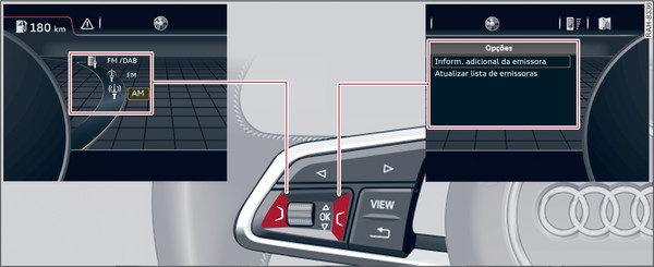 Fig. 8Menu de seleção e menu de opções