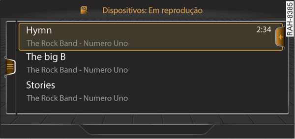 Fig. 260Exemplo de uma lista de reprodução