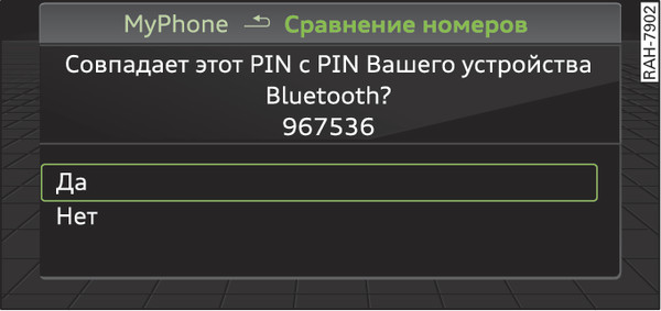 Илл. 215 Индикация PIN-кода для ввода в мобильный телефон